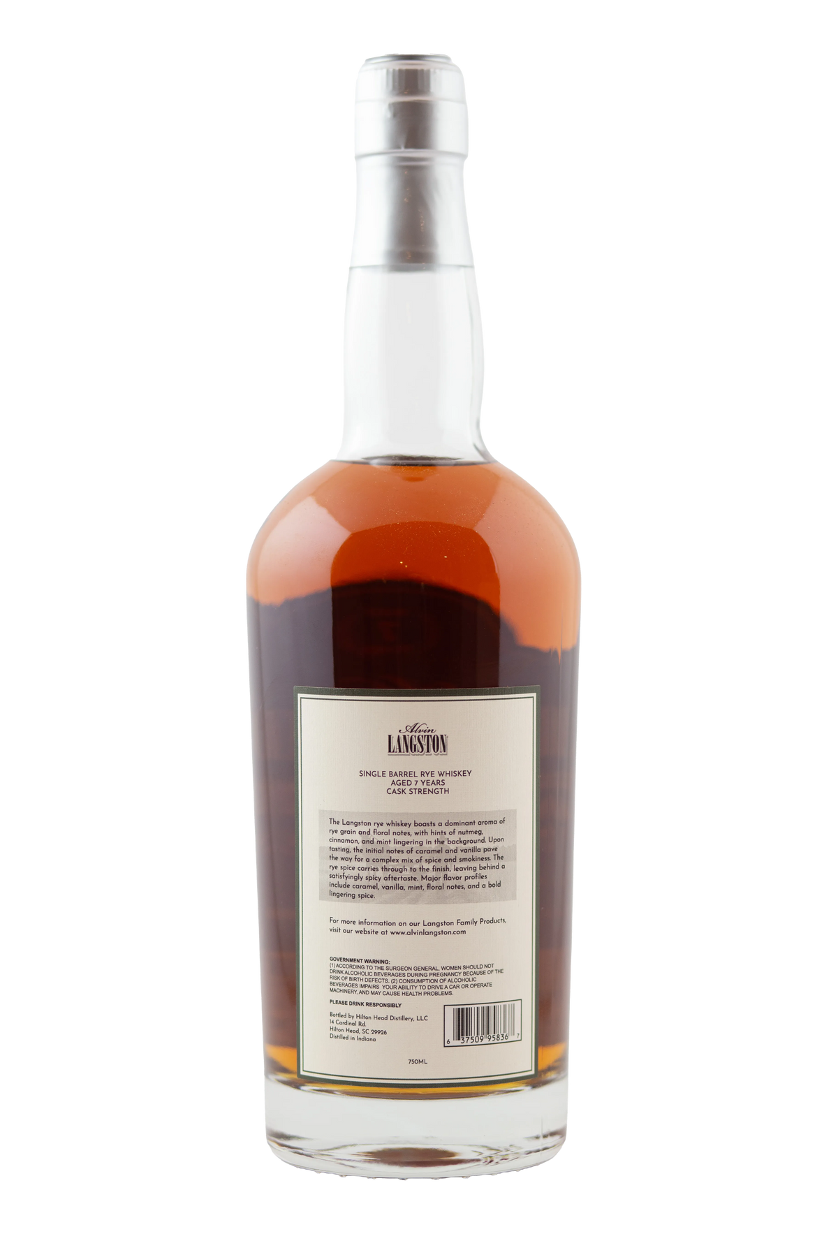 Alvin Langston 7-Year Single Barrel Cask Strength Rye
