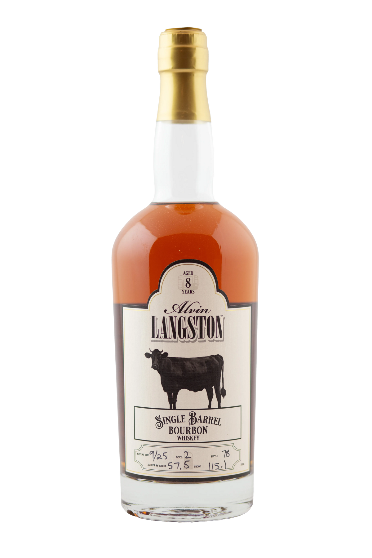 Alvin Langston 8-Year Single Barrel Cask Strength Bourbon