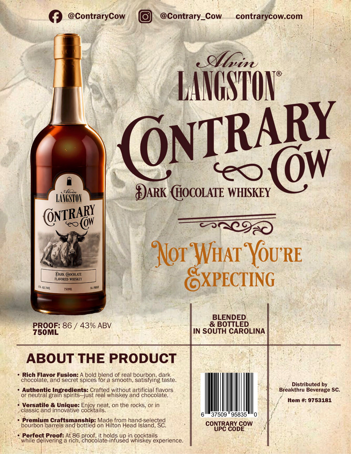 Contrary Cow Chocolate Whiskey
